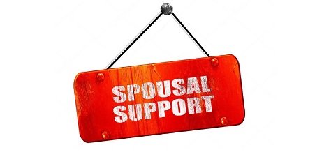 A red sign with the words SPOUSAL SUPPORT for true default uncontested divorce $695 divorce attorney